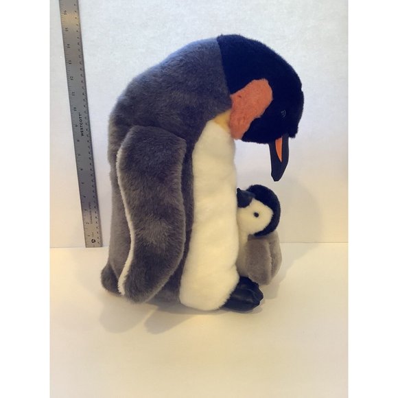 The Petting Emperor Penguin With Baby Plush Stuffed AnimalZoo Aquatic Collection - Picture 4 of 11